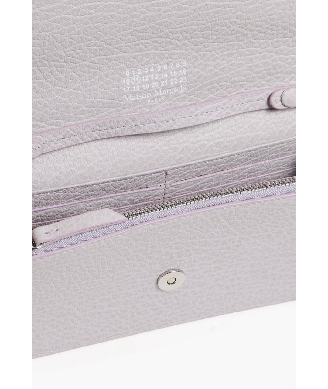 MAISON MARGIELA Фиолетовая кожаная сумка через плечо, фото 3