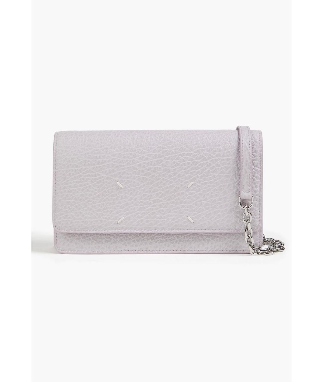 MAISON MARGIELA Фиолетовая кожаная сумка через плечо, фото 5