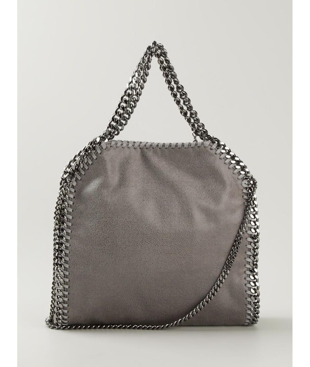 STELLA MCCARTNEY Серая синтетическая сумка тоут, фото 3