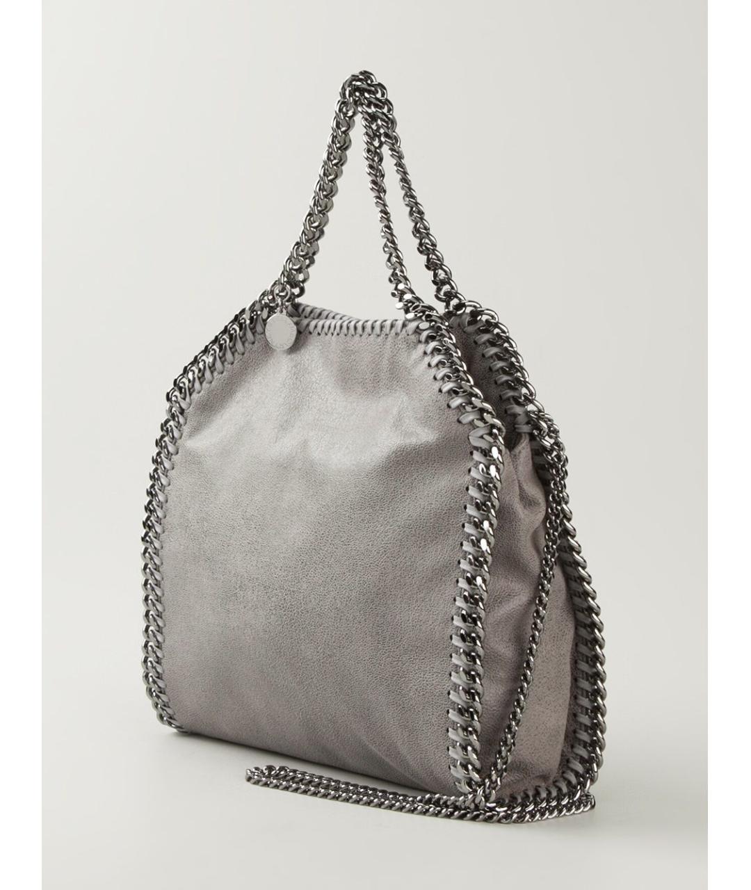 STELLA MCCARTNEY Серая синтетическая сумка тоут, фото 4