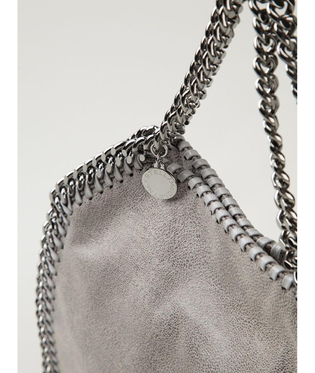 STELLA MCCARTNEY Серая синтетическая сумка тоут, фото 6