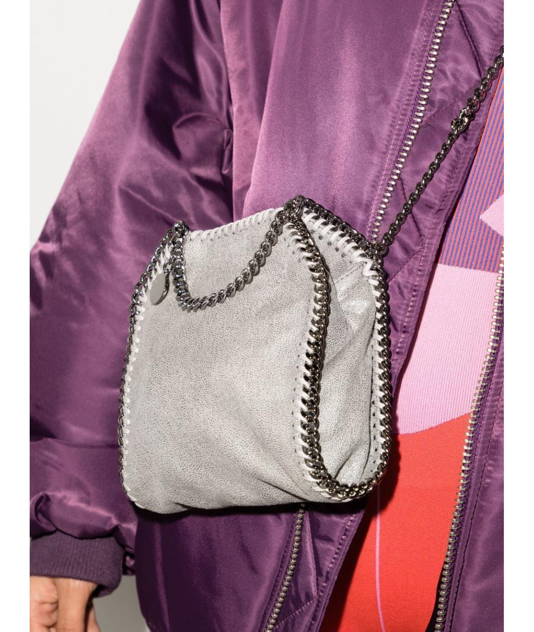 STELLA MCCARTNEY Серая сумка через плечо из искусственной кожи, фото 3