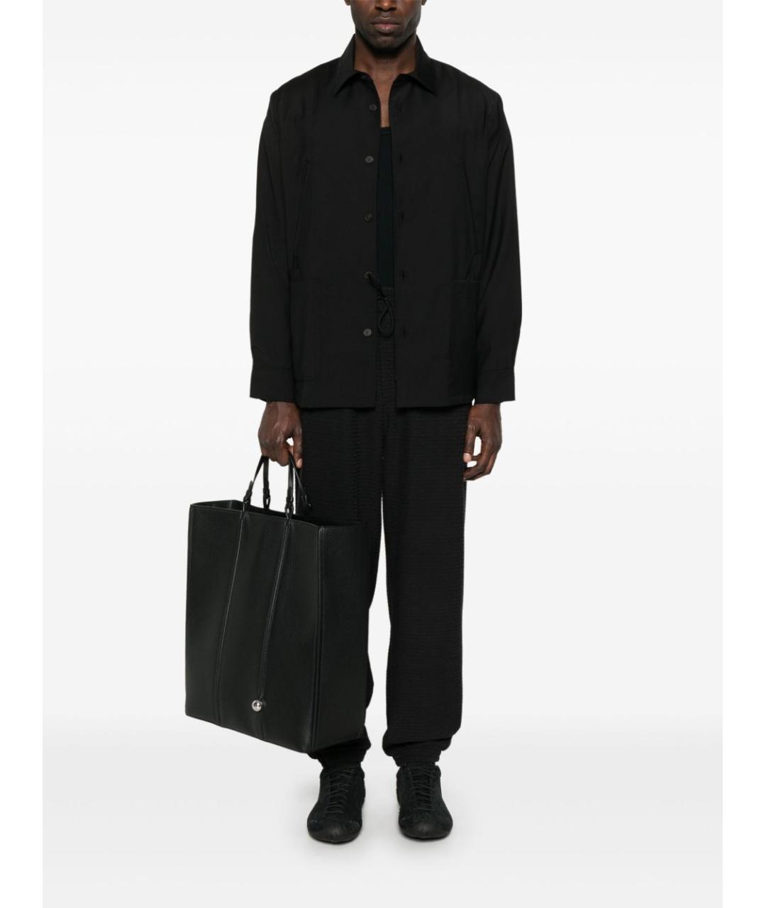 EMPORIO ARMANI Черные хлопковые повседневные брюки, фото 4