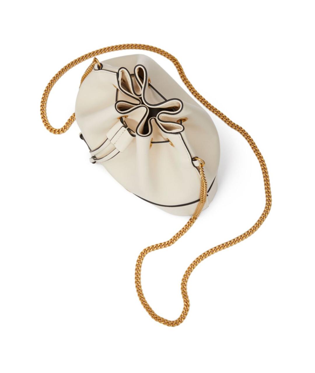 VALENTINO Белая кожаная сумка тоут, фото 6