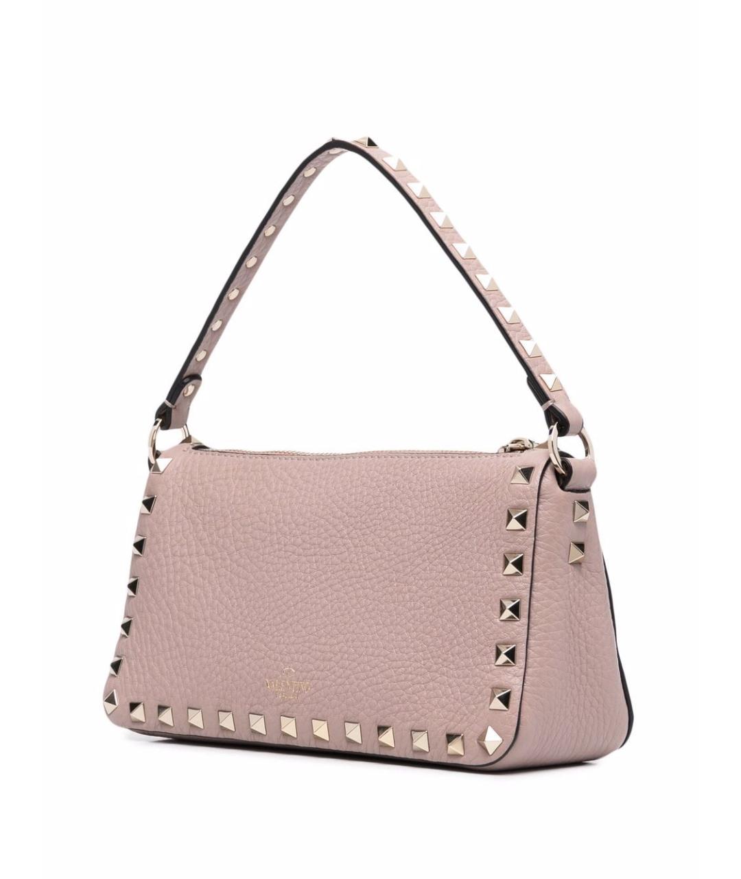 VALENTINO Розовая кожаная сумка через плечо, фото 2