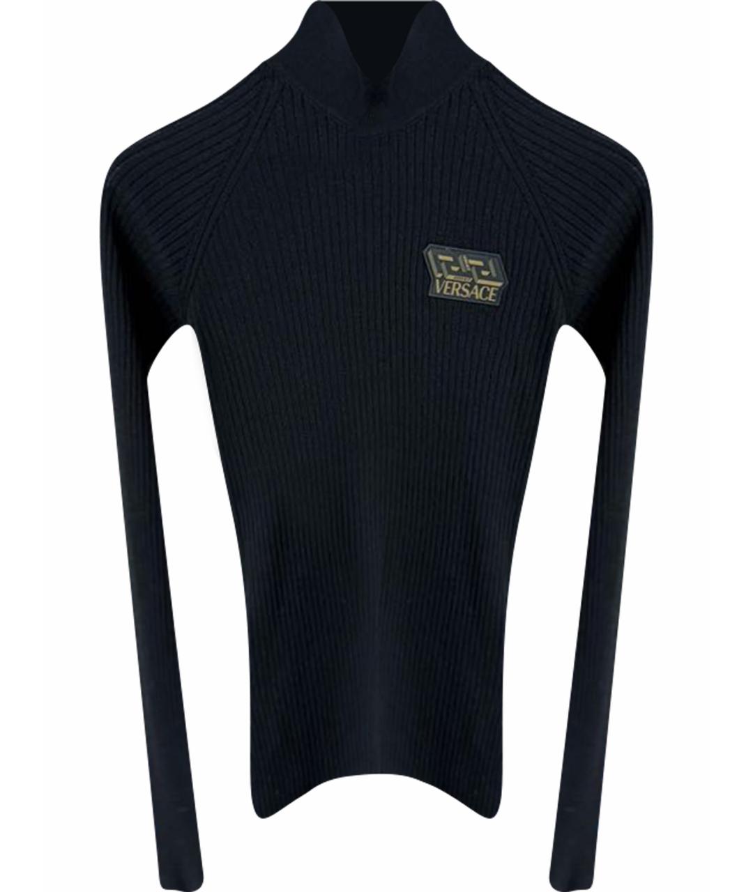VERSACE Черная шерстяная водолазка, фото 1