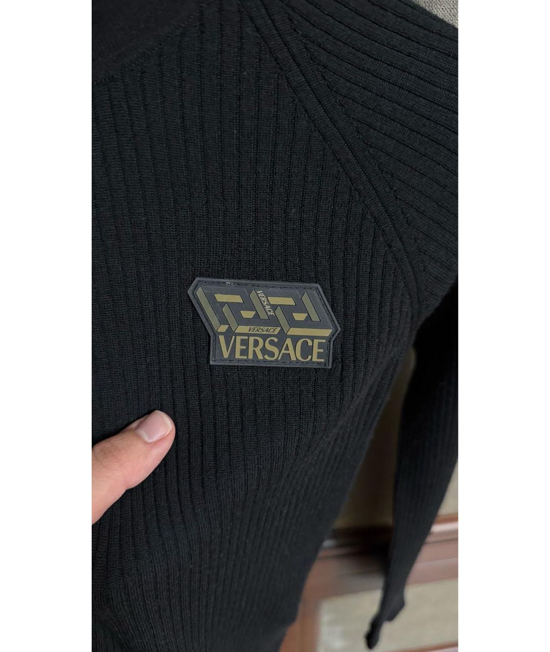 VERSACE Черная шерстяная водолазка, фото 2