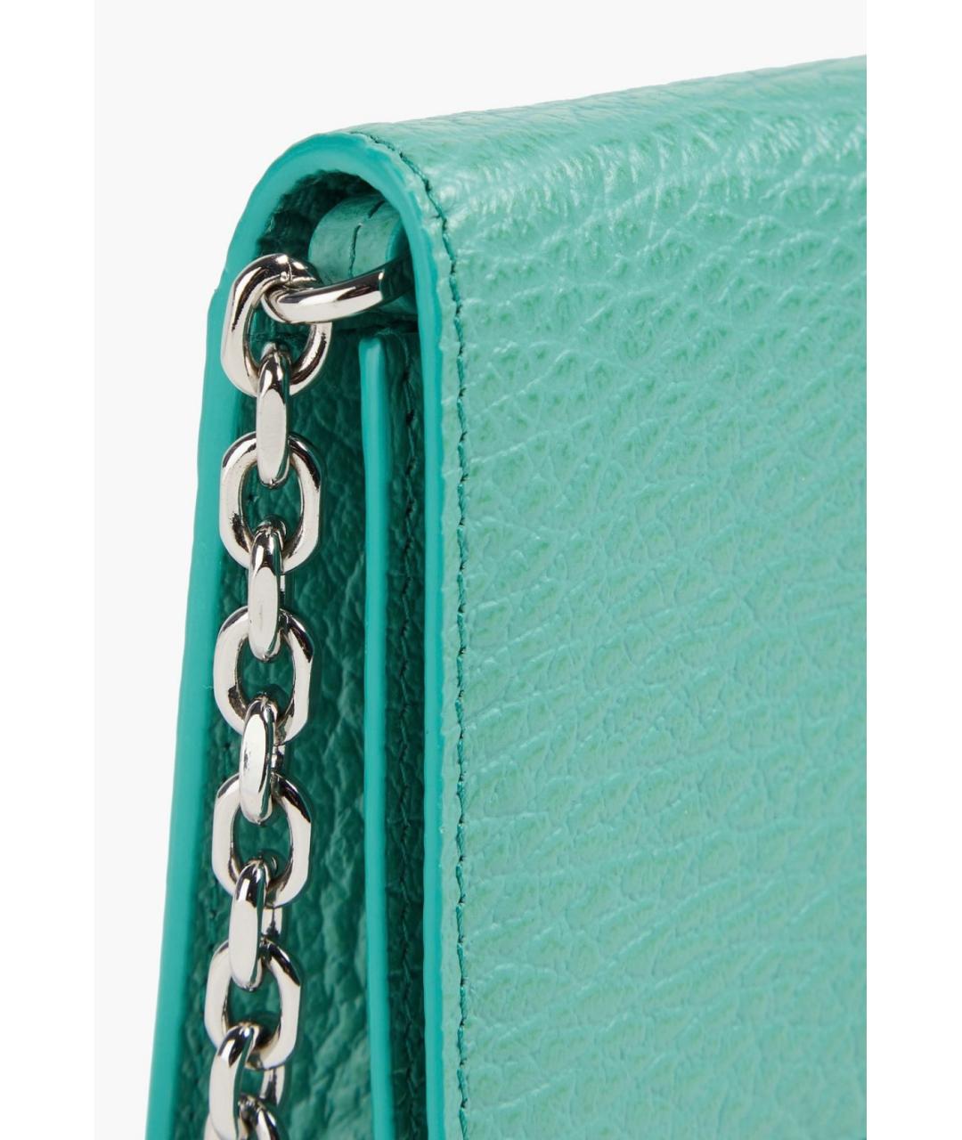 MAISON MARGIELA Зеленая кожаная сумка через плечо, фото 4