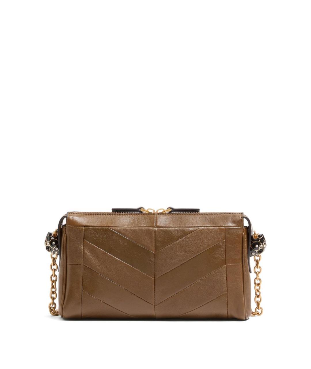 VALENTINO Зеленая кожаная сумка через плечо, фото 5