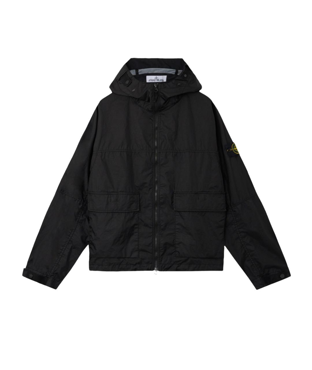 STONE ISLAND Черная полиамидовая куртка, фото 1