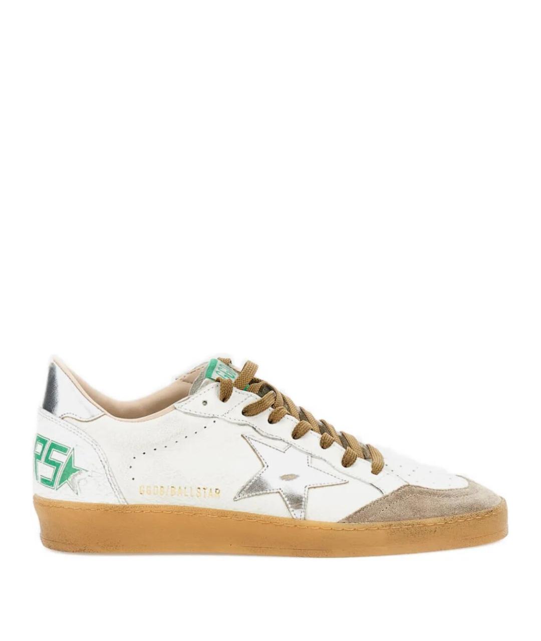 GOLDEN GOOSE DELUXE BRAND Белые кожаные низкие кроссовки / кеды, фото 1