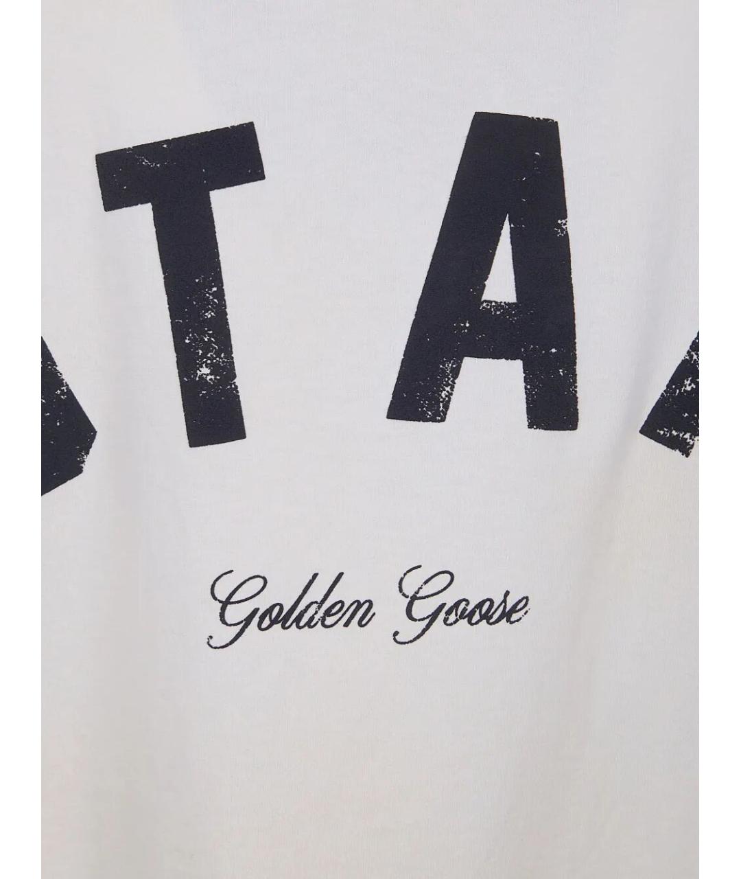 GOLDEN GOOSE Белая хлопковая футболка, фото 3