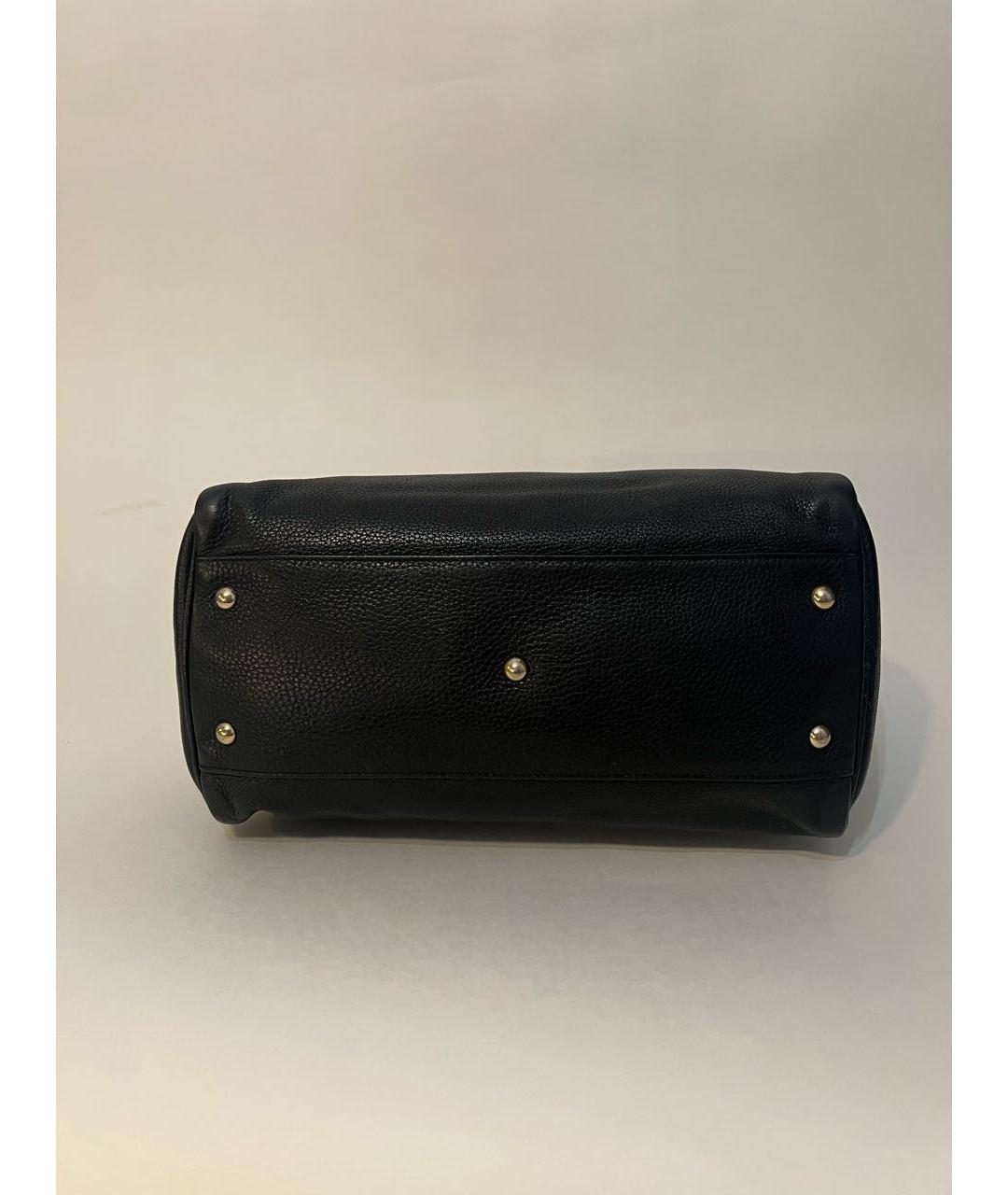 GUCCI Черная кожаная сумка с короткими ручками, фото 6