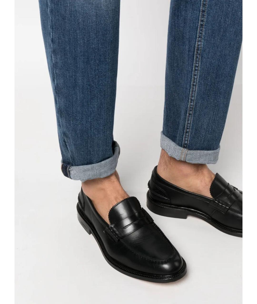 BRUNELLO CUCINELLI Синие хлопковые прямые джинсы, фото 5