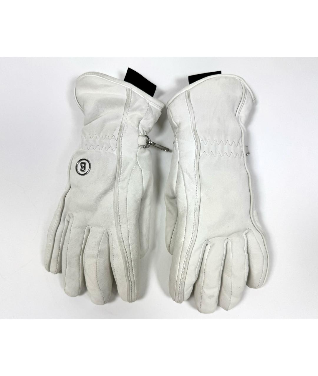 BOGNER Белые кожаные перчатки, фото 8