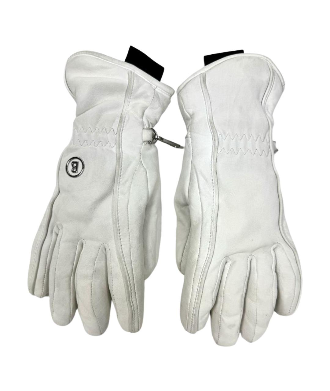 BOGNER Белые кожаные перчатки, фото 1