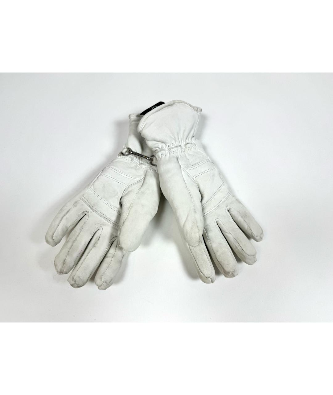 BOGNER Белые кожаные перчатки, фото 4