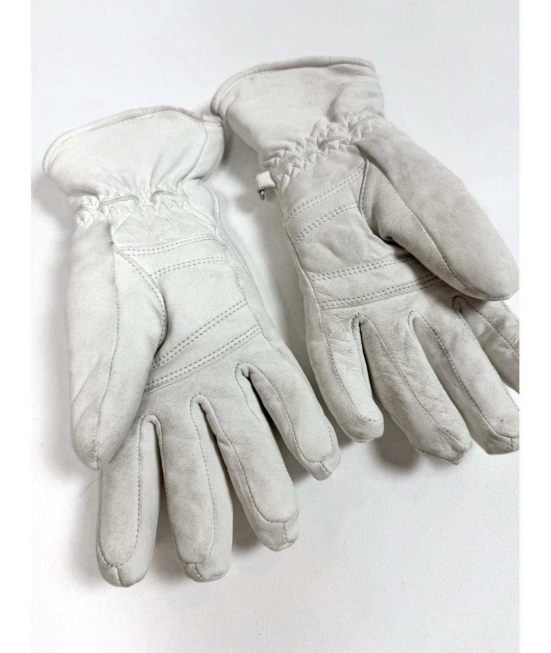 BOGNER Белые кожаные перчатки, фото 5