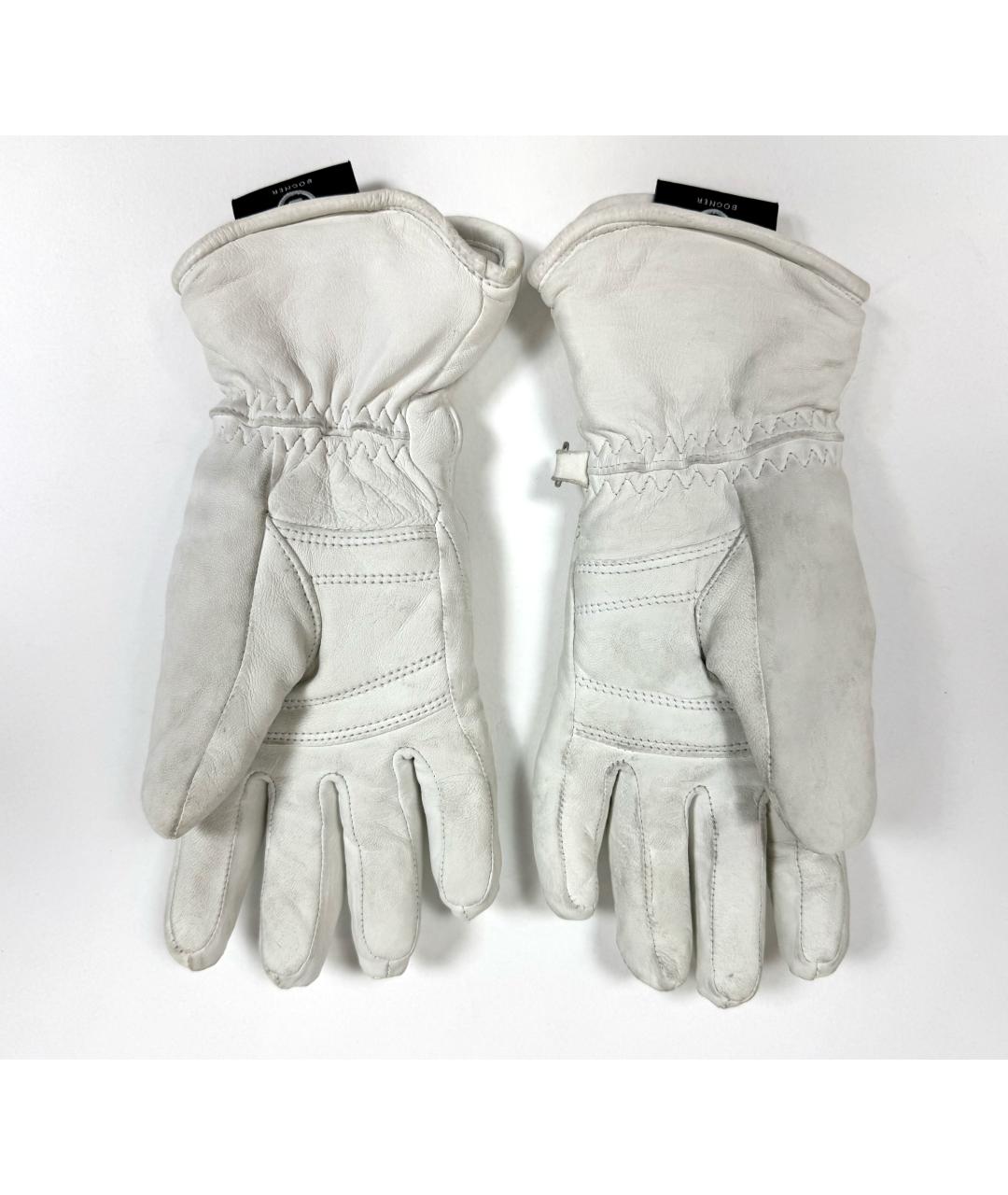BOGNER Белые кожаные перчатки, фото 2