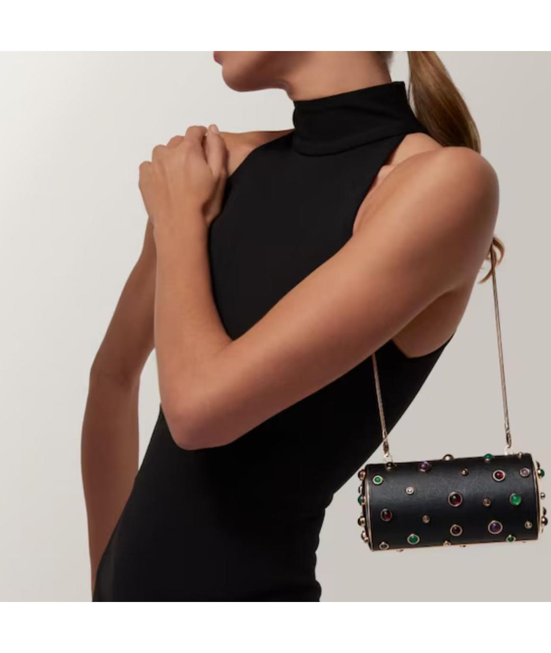 CARTIER Черная сумка с короткими ручками, фото 2