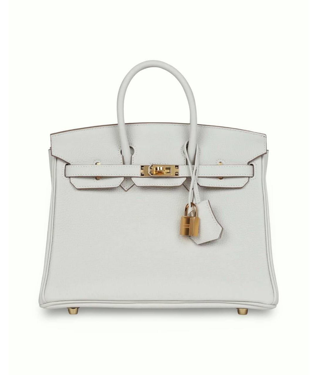 HERMES Бежевая кожаная сумка с короткими ручками, фото 7