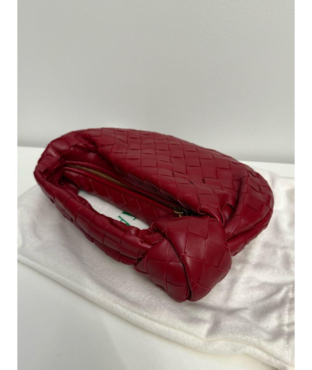 BOTTEGA VENETA Красная кожаная сумка с короткими ручками, фото 6