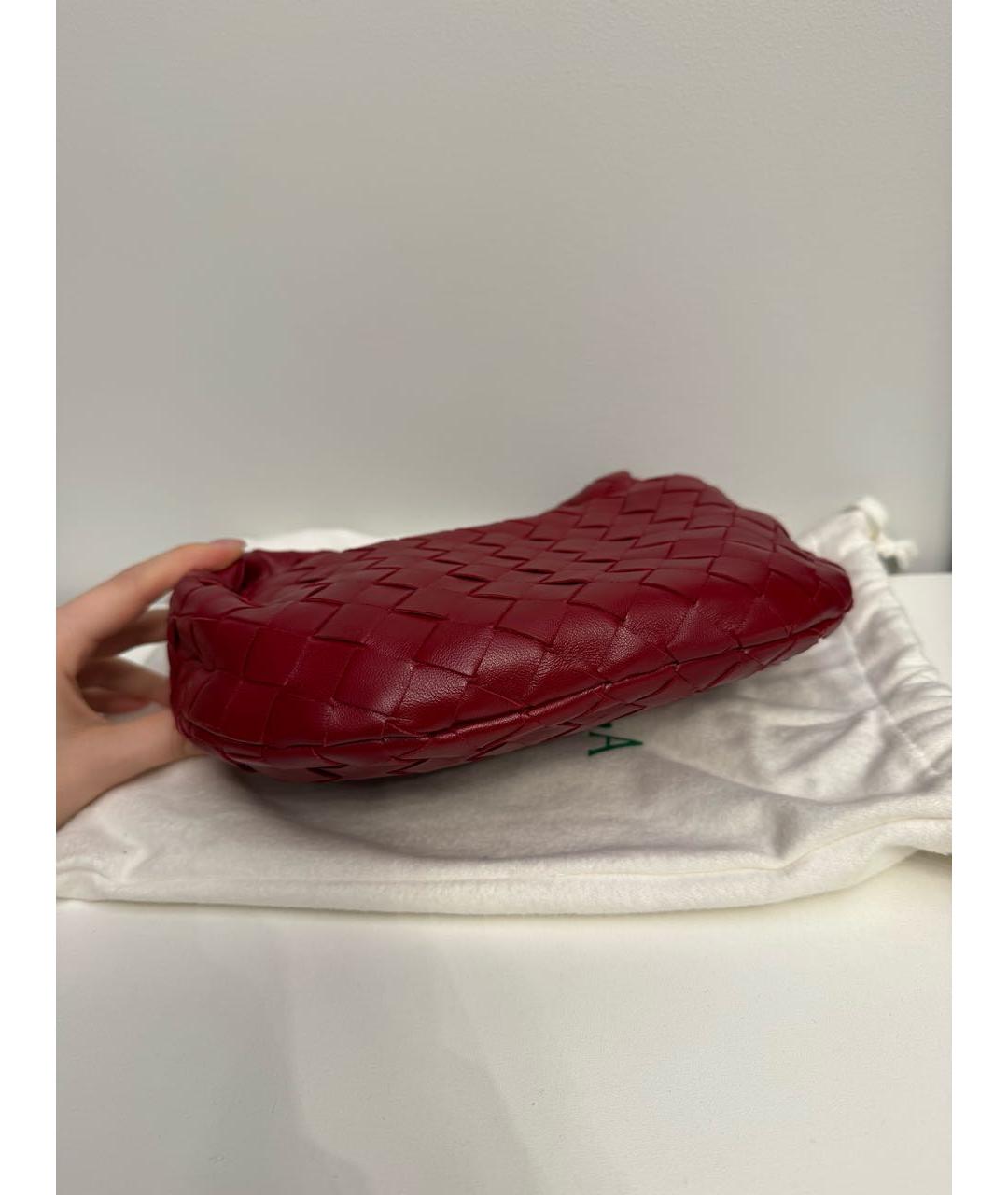 BOTTEGA VENETA Красная кожаная сумка с короткими ручками, фото 7