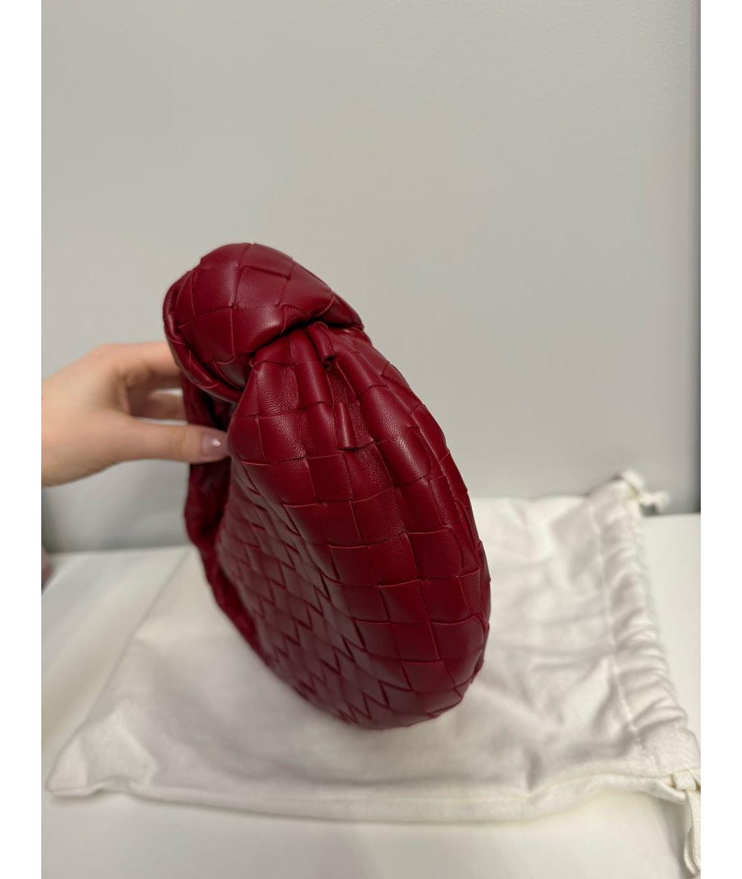 BOTTEGA VENETA Красная кожаная сумка с короткими ручками, фото 5