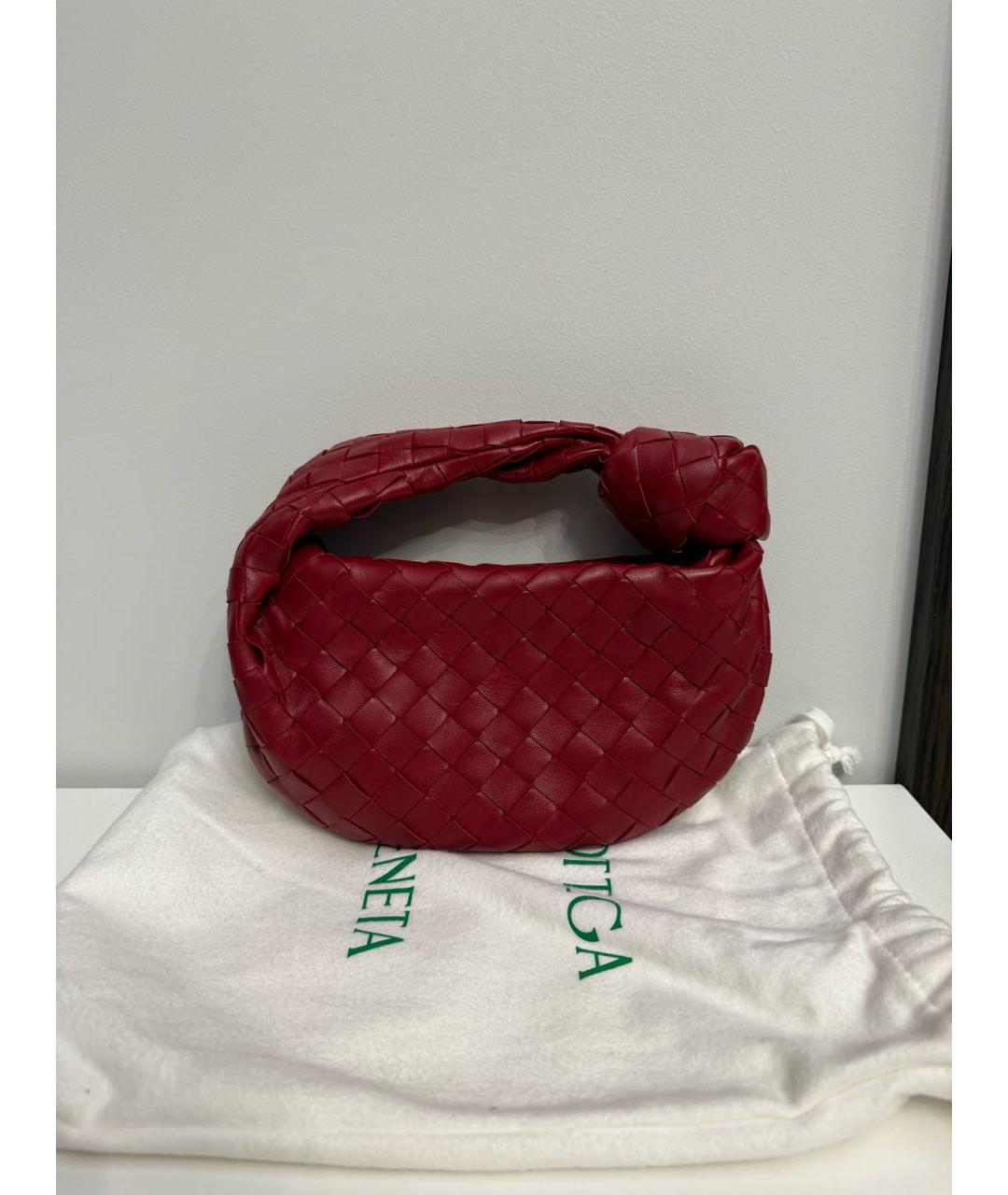 BOTTEGA VENETA Красная кожаная сумка с короткими ручками, фото 2