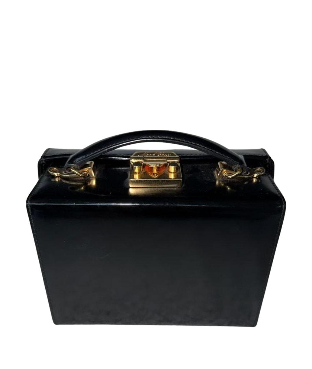 MARK CROSS Черная сумка с короткими ручками из лакированной кожи, фото 1