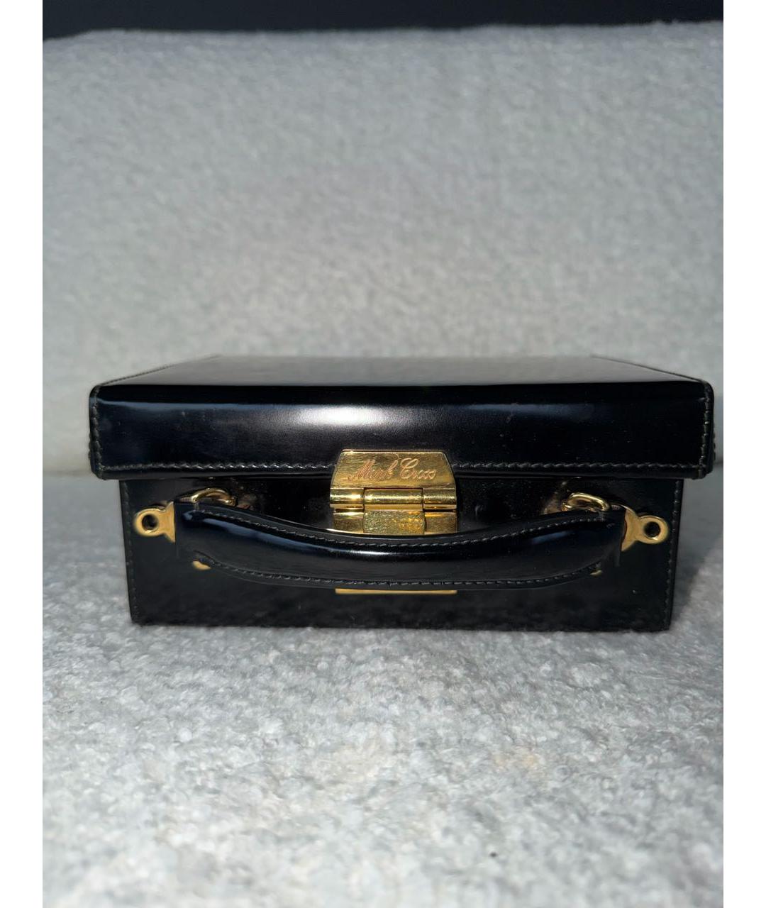 MARK CROSS Черная сумка с короткими ручками из лакированной кожи, фото 3