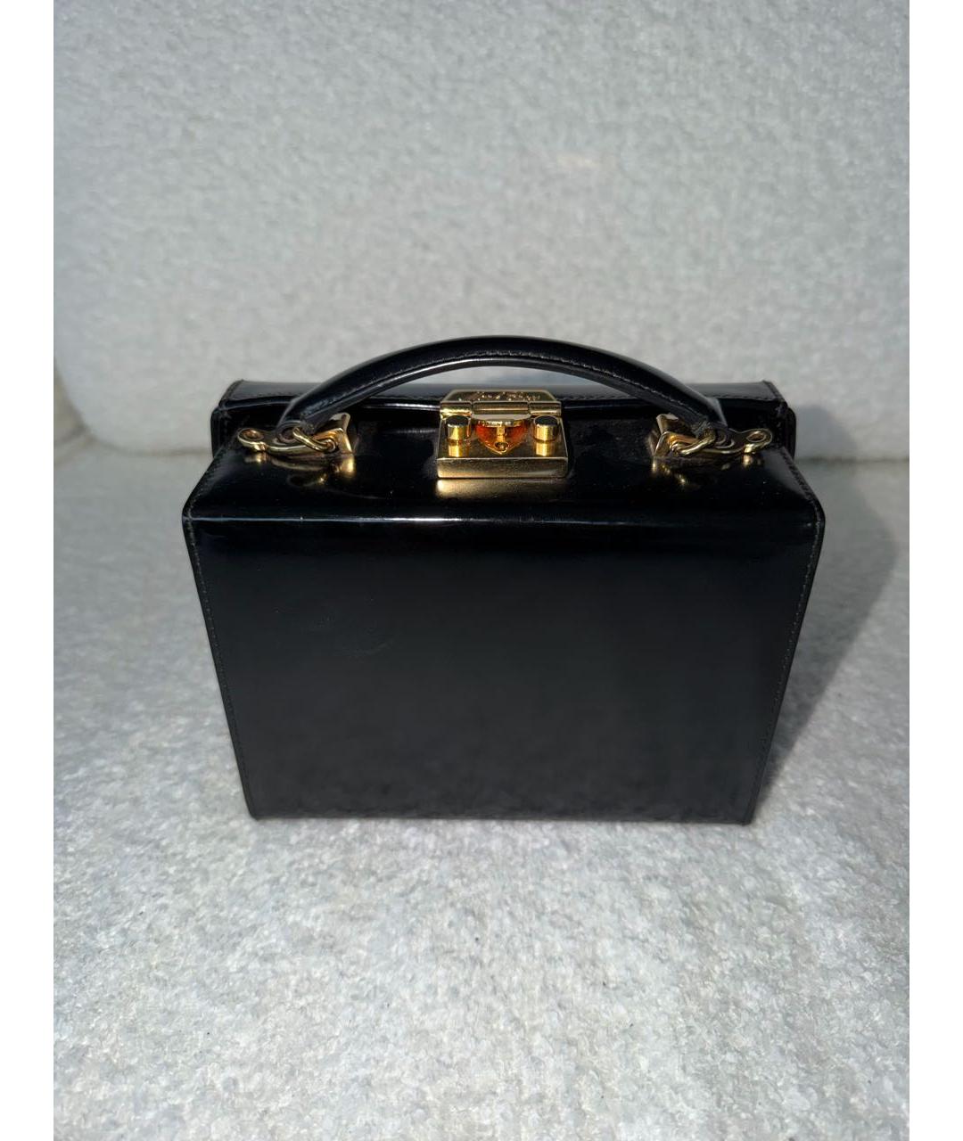 MARK CROSS Черная сумка с короткими ручками из лакированной кожи, фото 8
