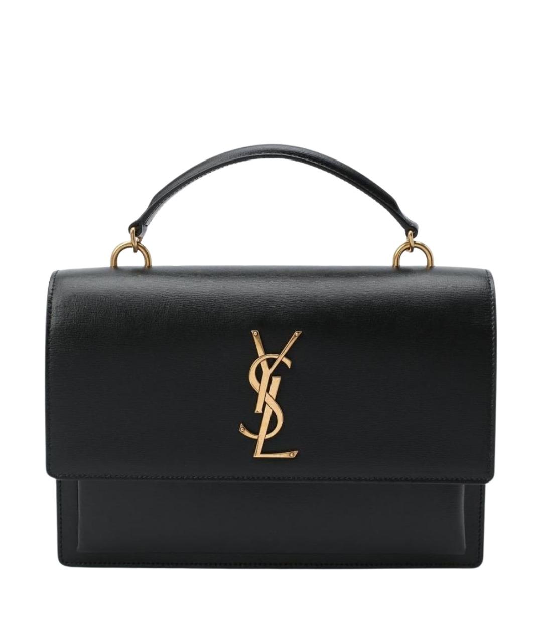 SAINT LAURENT Черная кожаная сумка через плечо, фото 7