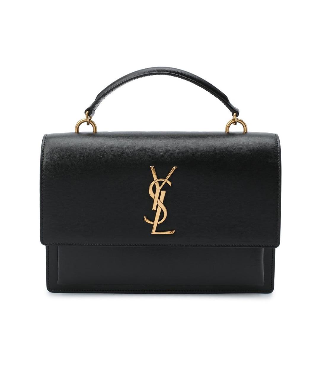 SAINT LAURENT Черная кожаная сумка через плечо, фото 6