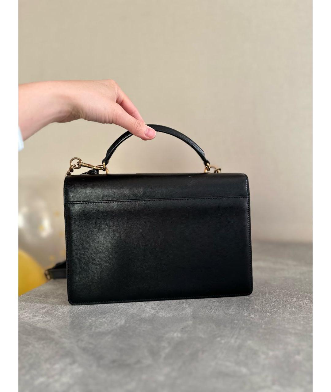 SAINT LAURENT Черная кожаная сумка через плечо, фото 4