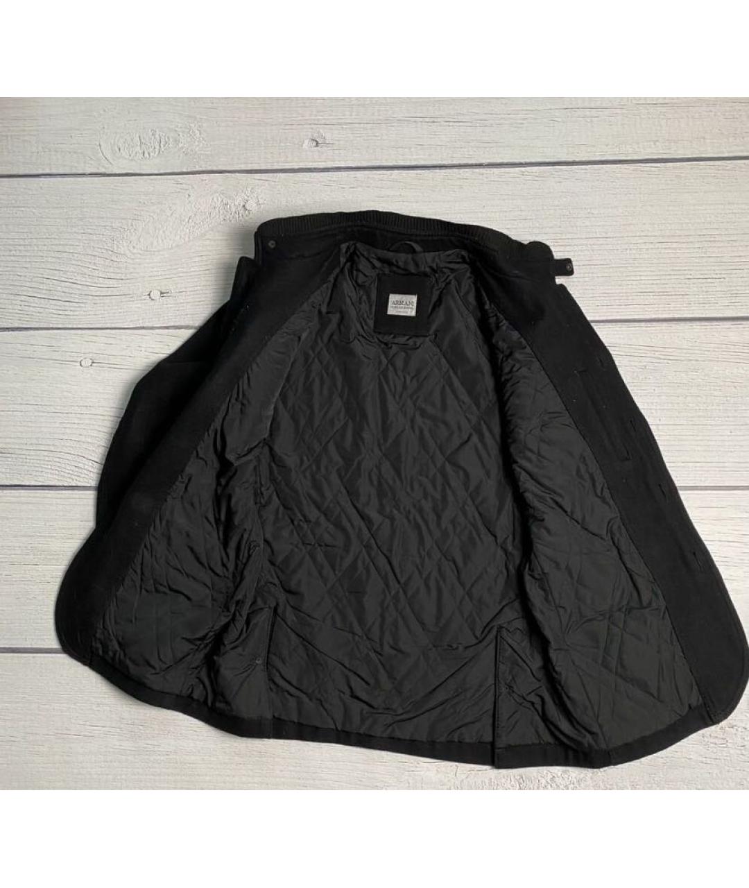 ARMANI COLLEZIONI Черное шерстяное пальто, фото 2