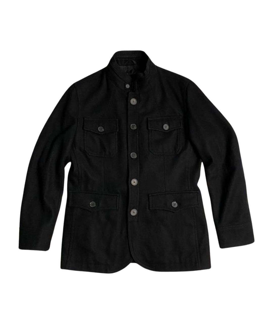 ARMANI COLLEZIONI Черное шерстяное пальто, фото 1