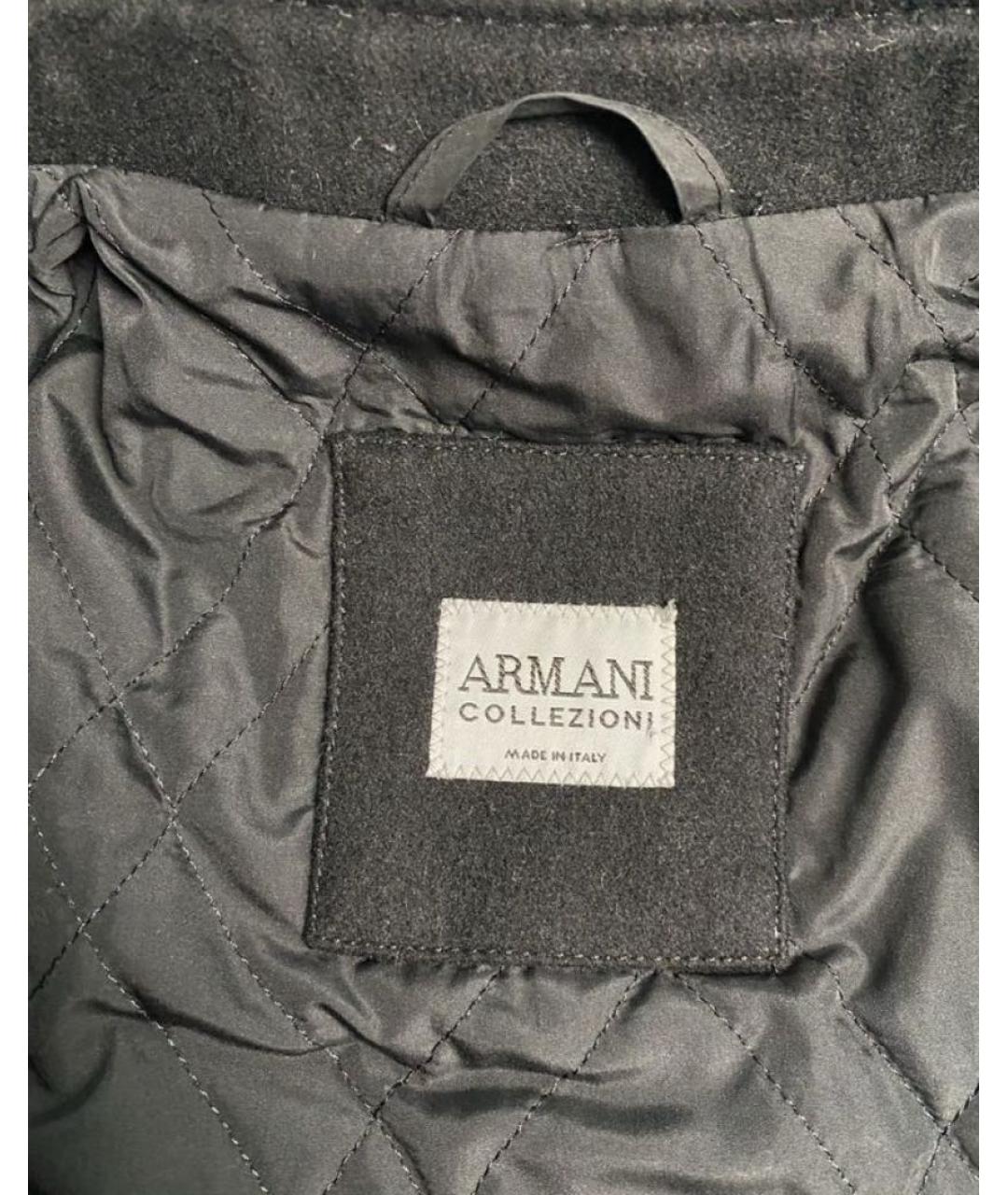 ARMANI COLLEZIONI Черное шерстяное пальто, фото 4