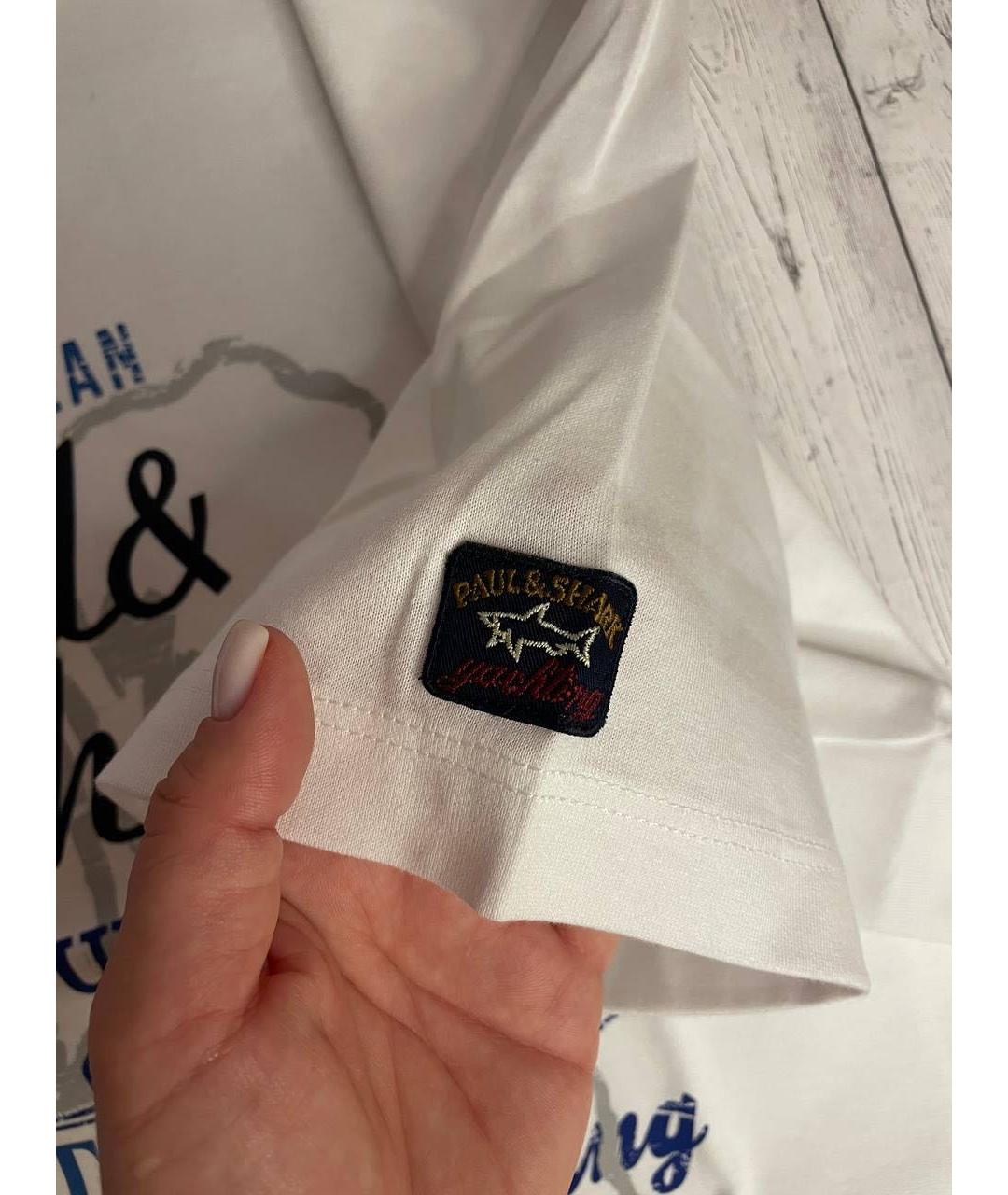 PAUL & SHARK Белая хлопковая футболка, фото 4