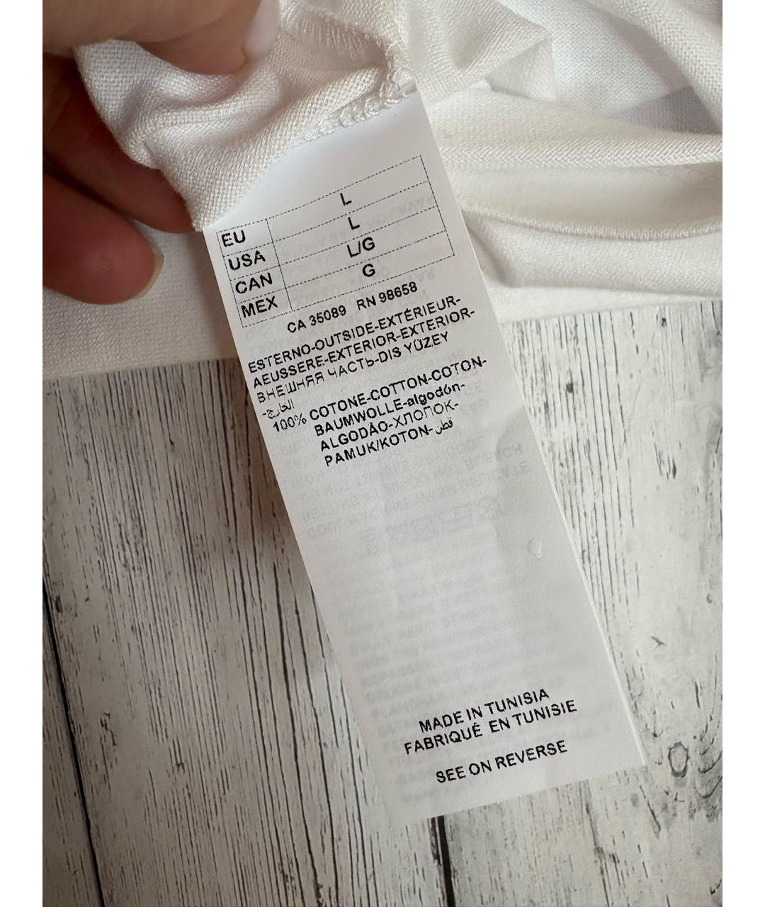 PAUL & SHARK Белая хлопковая футболка, фото 3