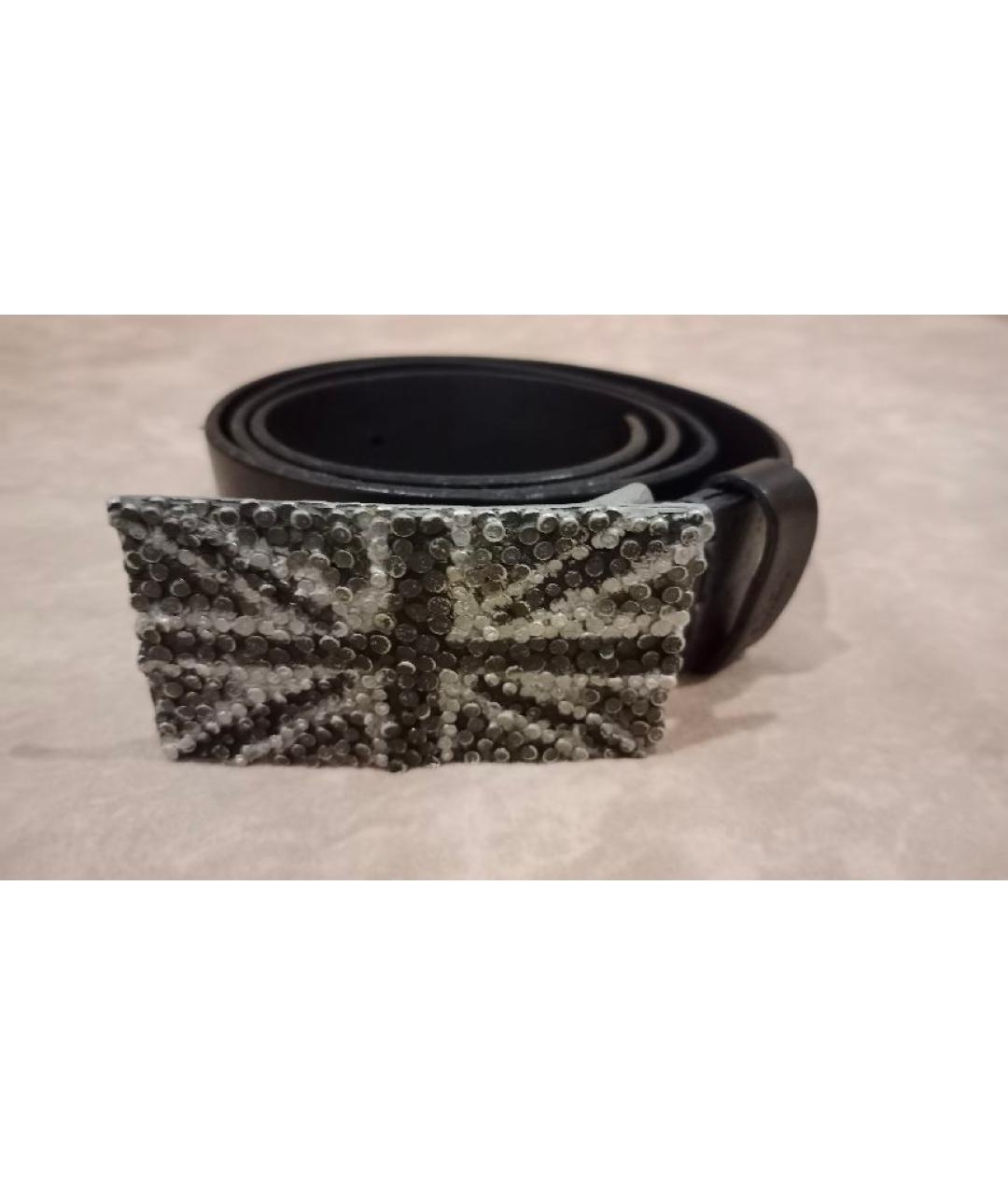 PAUL SMITH Черный кожаный ремень, фото 9