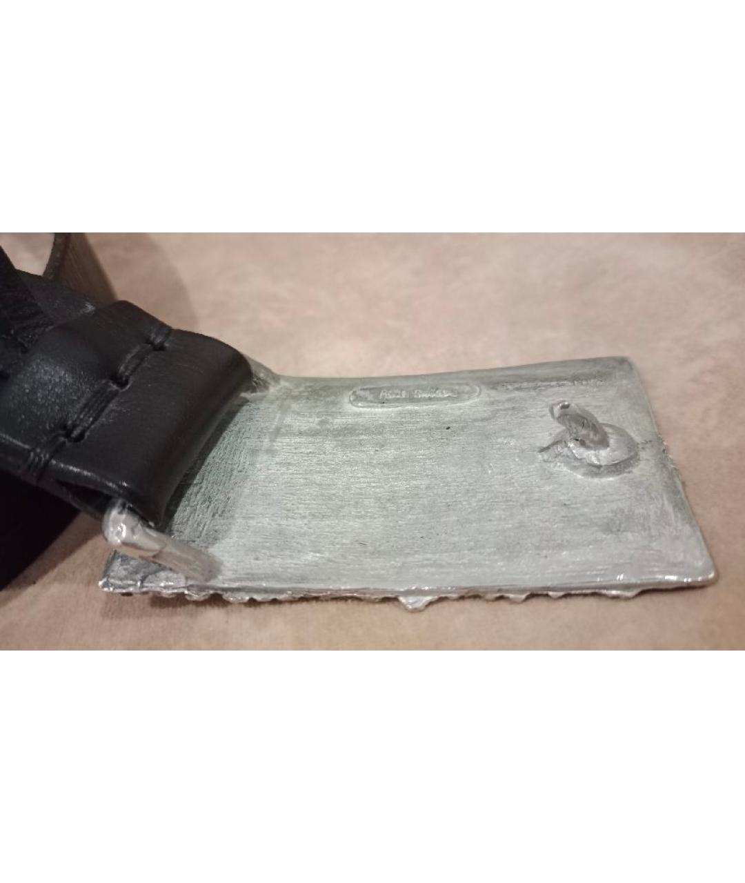 PAUL SMITH Черный кожаный ремень, фото 8