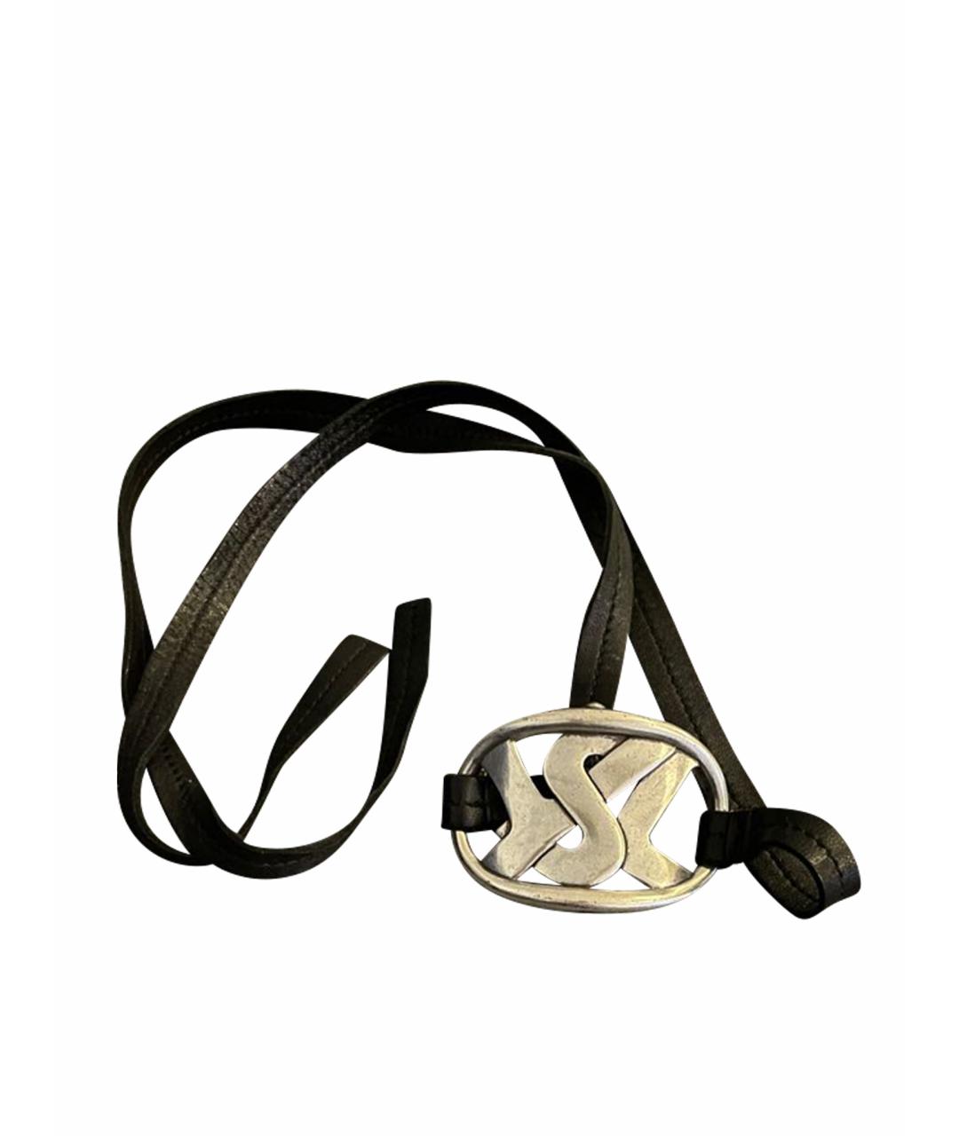 SAINT LAURENT Черный металлический браслет, фото 1