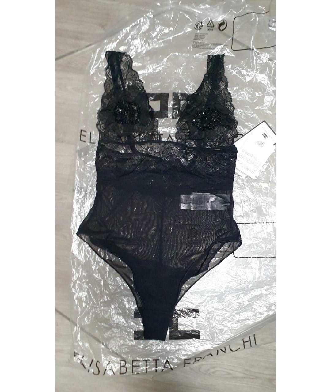 ELISABETTA FRANCHI Черное кружевное боди, фото 6
