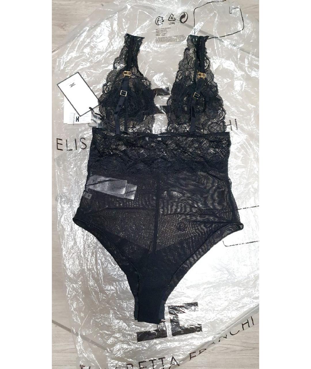 ELISABETTA FRANCHI Черное кружевное боди, фото 7