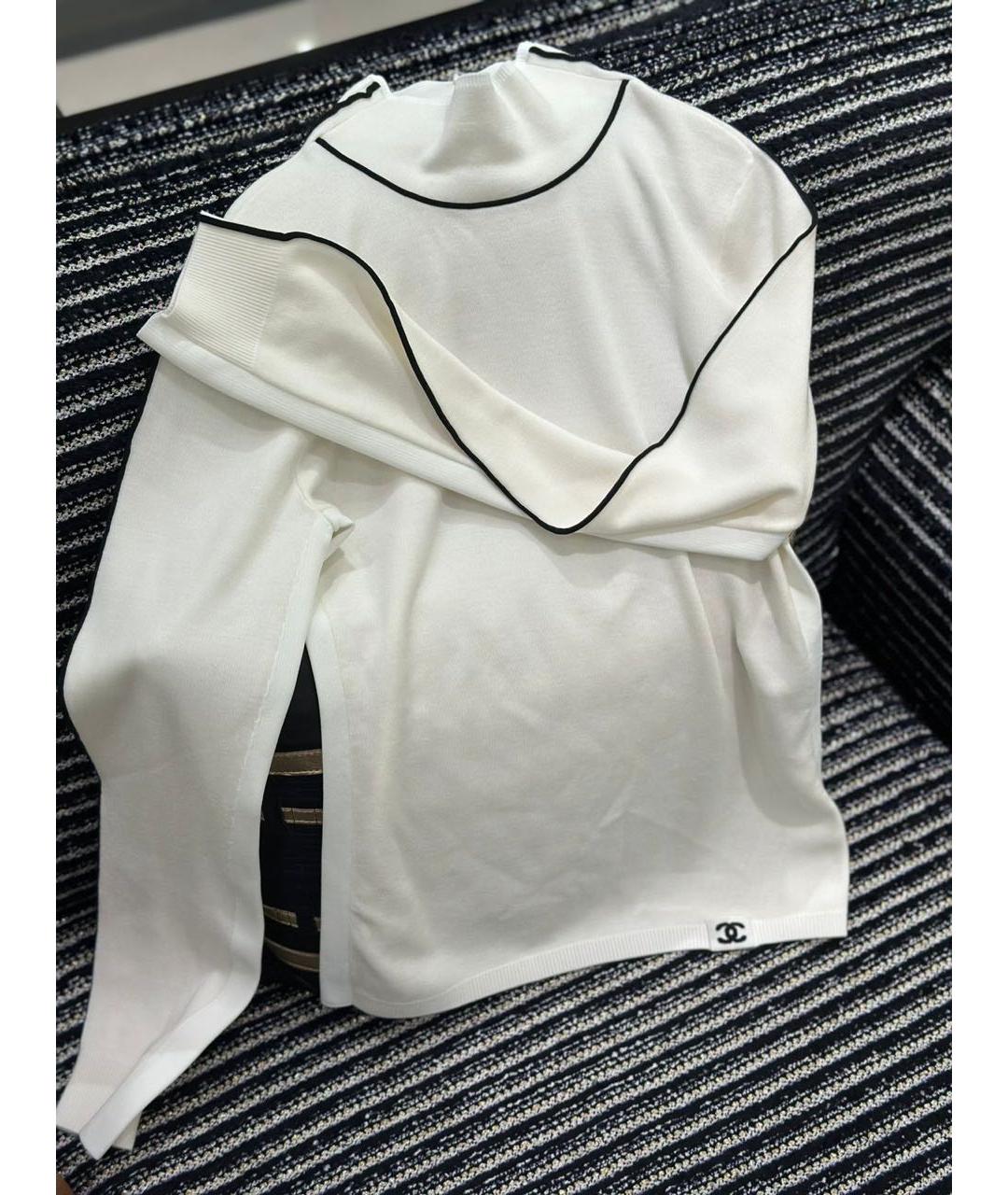 CHANEL Белая кашемировая водолазка, фото 3