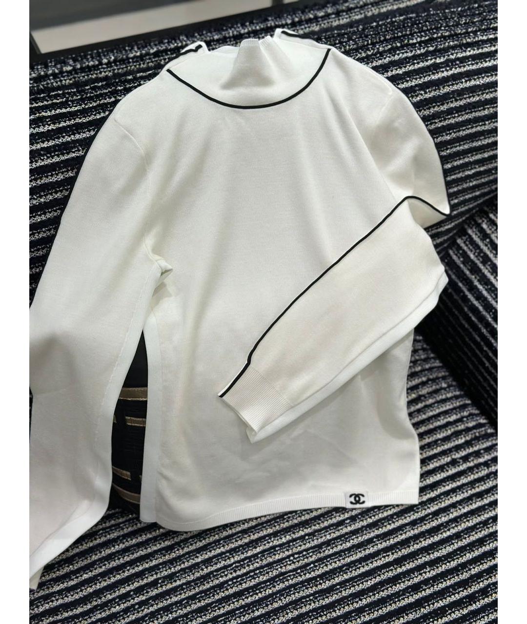 CHANEL Белая кашемировая водолазка, фото 2