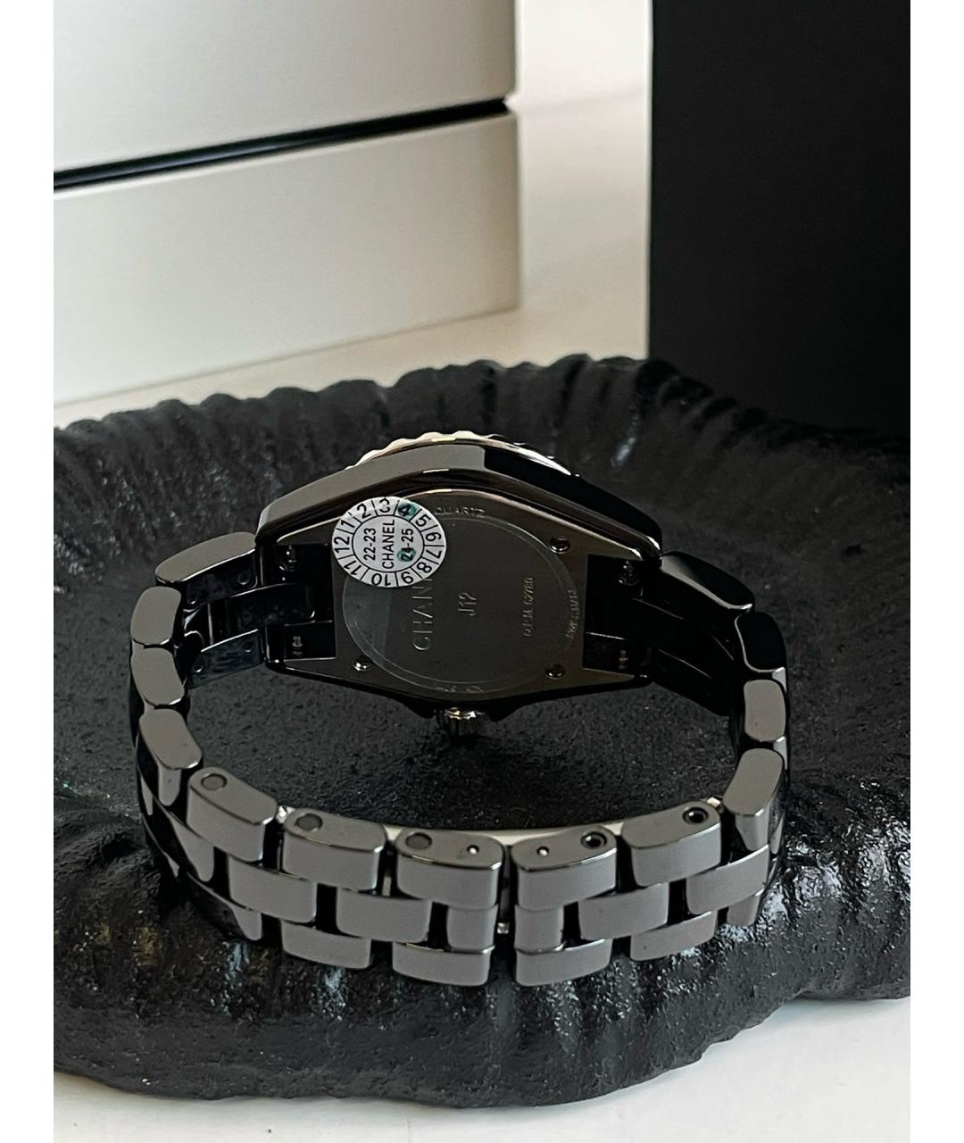 CHANEL Черные керамические часы, фото 5