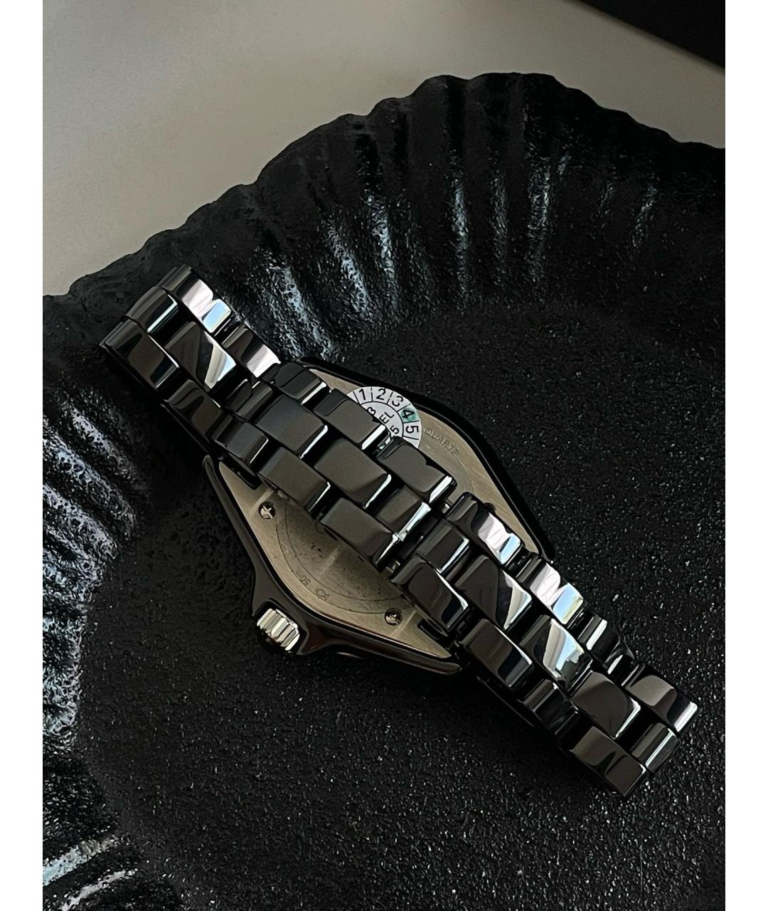 CHANEL Черные керамические часы, фото 4