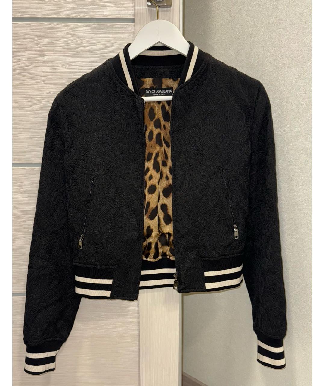 DOLCE&GABBANA Черная полиэстеровая куртка, фото 7